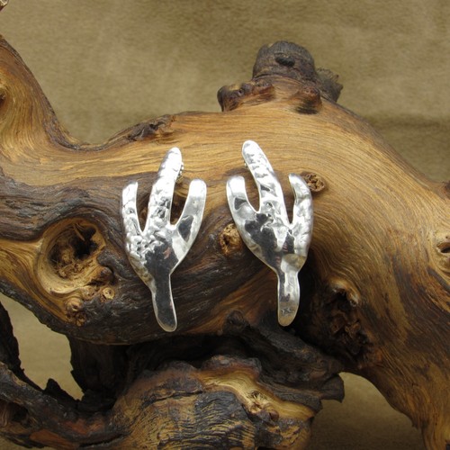 Sterling Silver Saguaro Cactus Stud Earrings