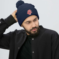 Chicago Fire Department Cuffed Pom Knit Hat Letternest As Seen On TV 13442