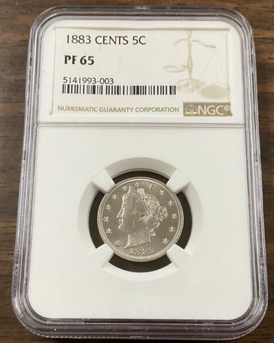 1883 with CENTS Liberty Nickel - NGC PF65 V NICKEL PROOF.