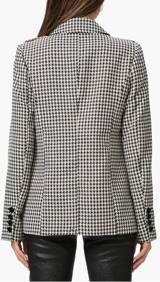 ¡NUEVO CON ETIQUETAS! Chaqueta a Cuadros Paige Skyler Pata de Gallo Solapas con Muescas Talla XS Foto 2 de 4