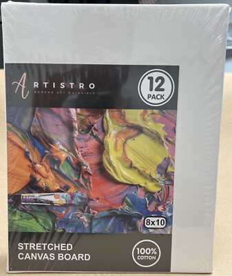 Canvases for Painting - 8x10 12 Pack Art Paint Stretched Canvas Boards ...