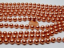 Large COPPER BALL CHAIN 8mm bead 15 Size Various Bulk Lengths Connectors
