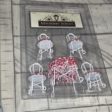 NIP-Mayberry Street Miniatures-White & Red  Soda Fountain Table Item# 558130