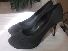 Nine West Susaynah Women's Pleated Brown Suede Platform Heels Pumps Stilettos 9M