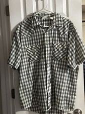 Men  s Short sleeve Pearl Snap Shirt Size XL Western Frontier New Without Tags