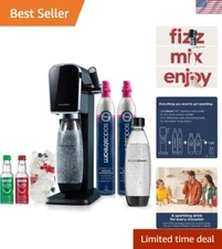 Art Sparkling Water Maker Bundle Black, with CO2, DWS Bottles, and Bubly Drop...