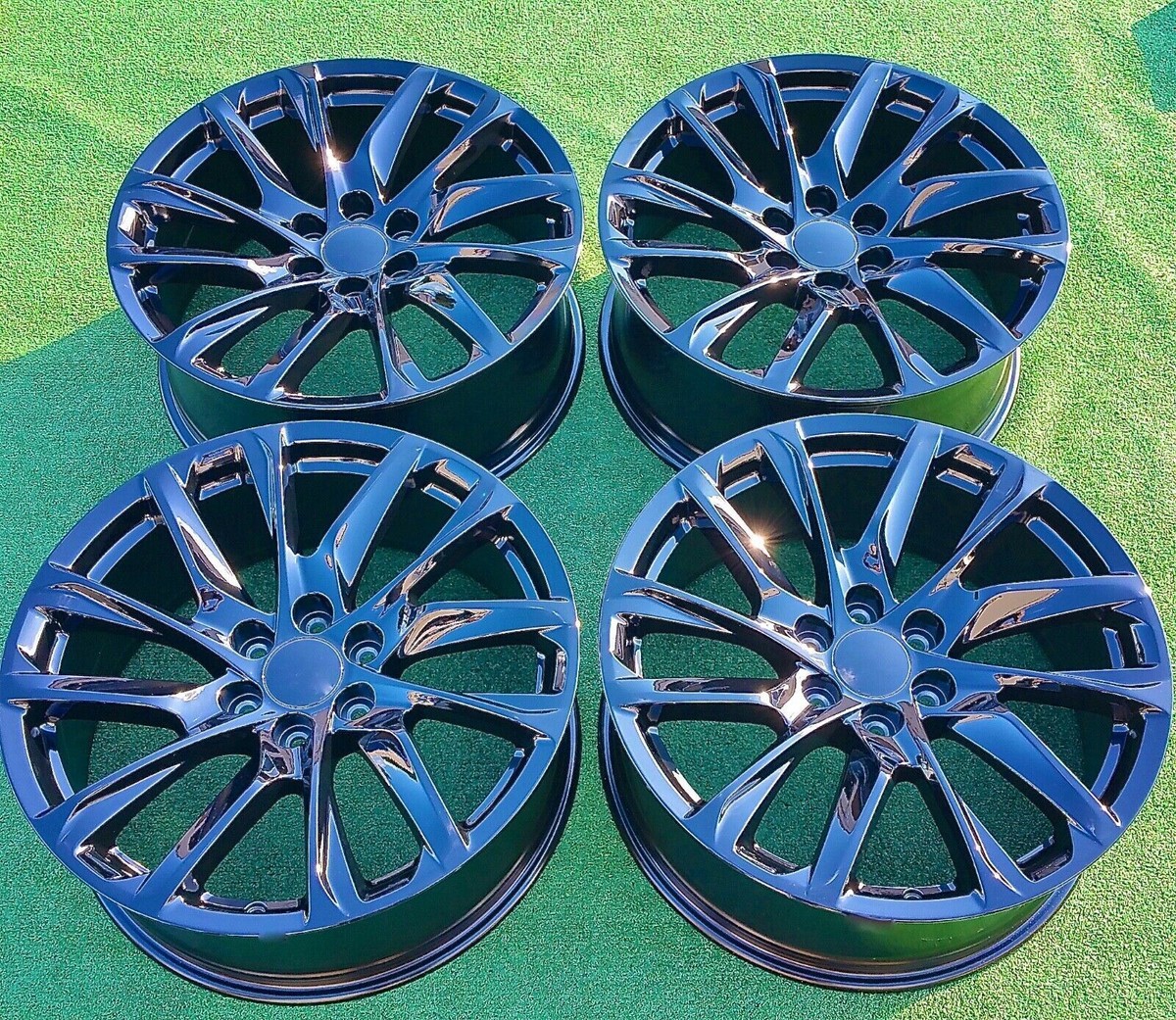 2024 Black 22 Wheels Cadillac Escalade Yukon Tahoe Set OEM