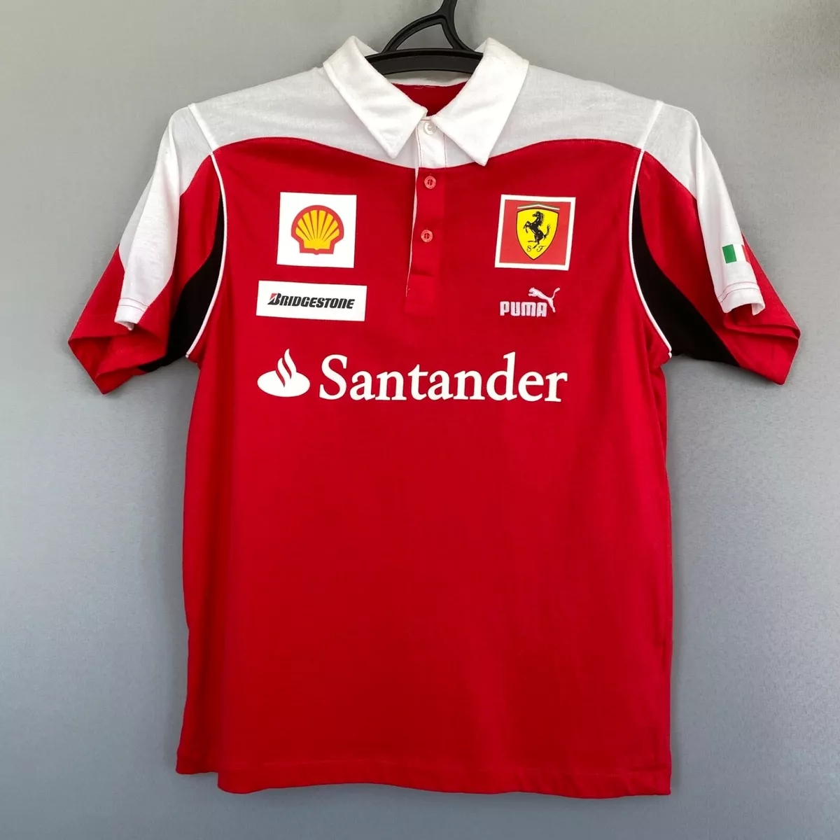 Puma Ferrari Scuderia Team Formula Uno F1 Racing Polo Shirt Long Sleeve Red