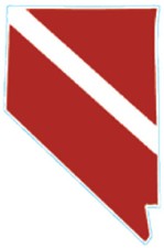 Scuba Dive Bumper Sticker Nevada State dive Flag DS76 NV