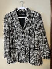 Vintage Louis Feraud Tweed Alpaca And Wool Luxury Blazer Jacket