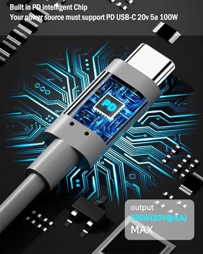 Waterproof Starlink Mini USB C to DC Power Cable Cord, Work with PD 2m Length - Picture 3 of 6