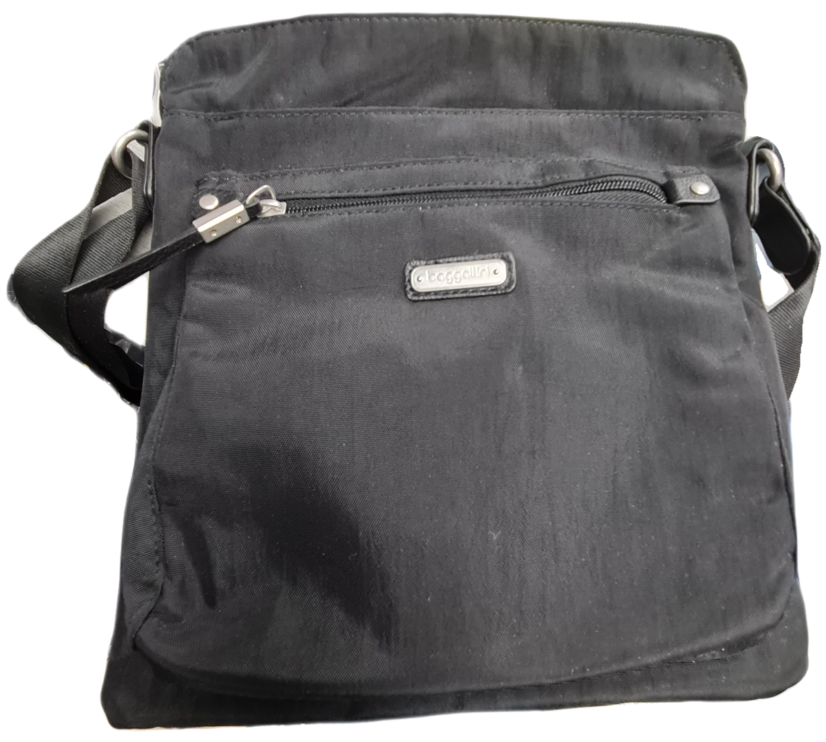 Baggallini Black Go Bagg Square Crossbody Handbag Travel Bag No