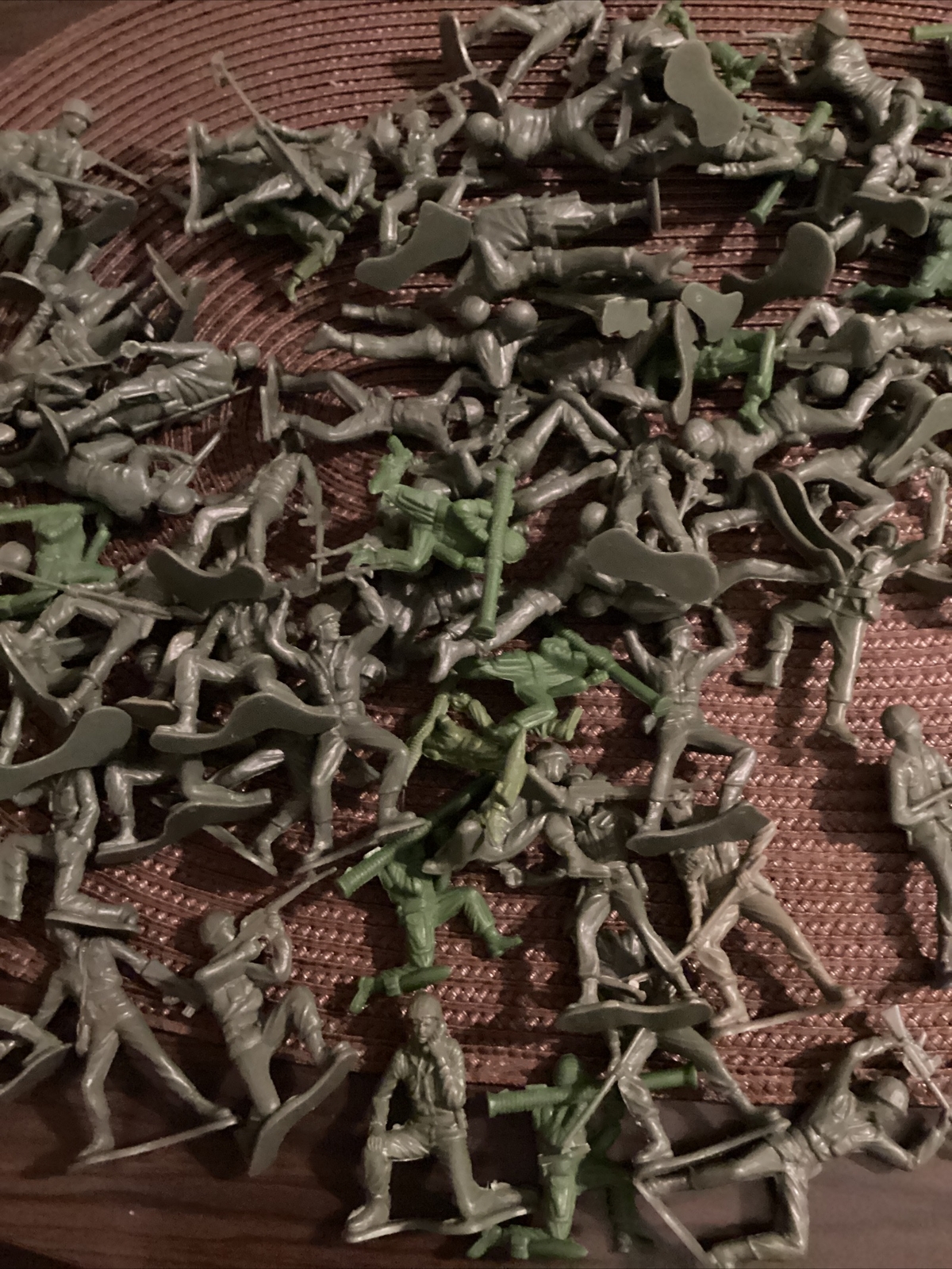 Vintage Plastic Army Toy Soldiers Green Lot 83 Figures For Playset eBay