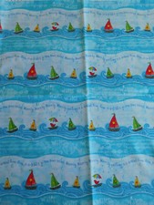 BTY Sail boats ROW-C 3674 quilt fabric cotton new blue Timeless treasues Gabel