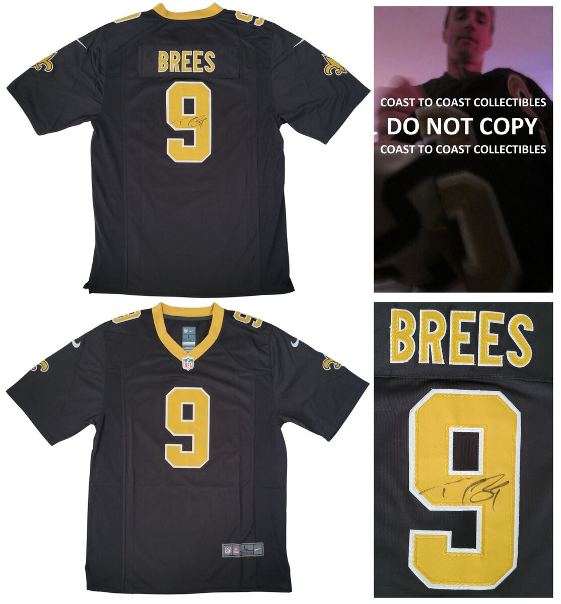 Drew Brees Signed New Orleans Saints Football Jersey COA Proof Autographed Jersey Drew Brees Signed New Orleans Saints Football Jersey COA Proof Autographed Jersey