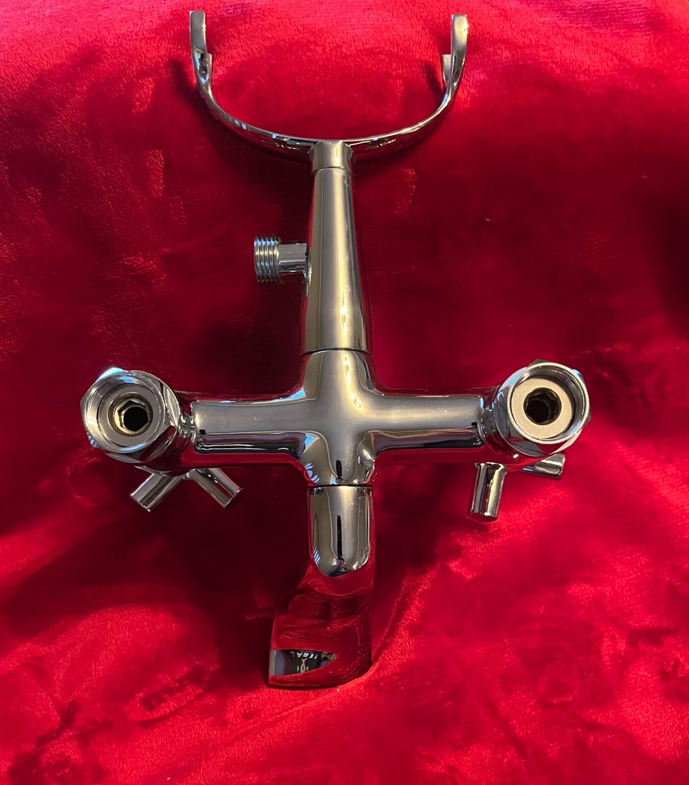 Polish Chrome Clawfoot Tub Faucet Wall Mount Hand Held Shower Bathtub