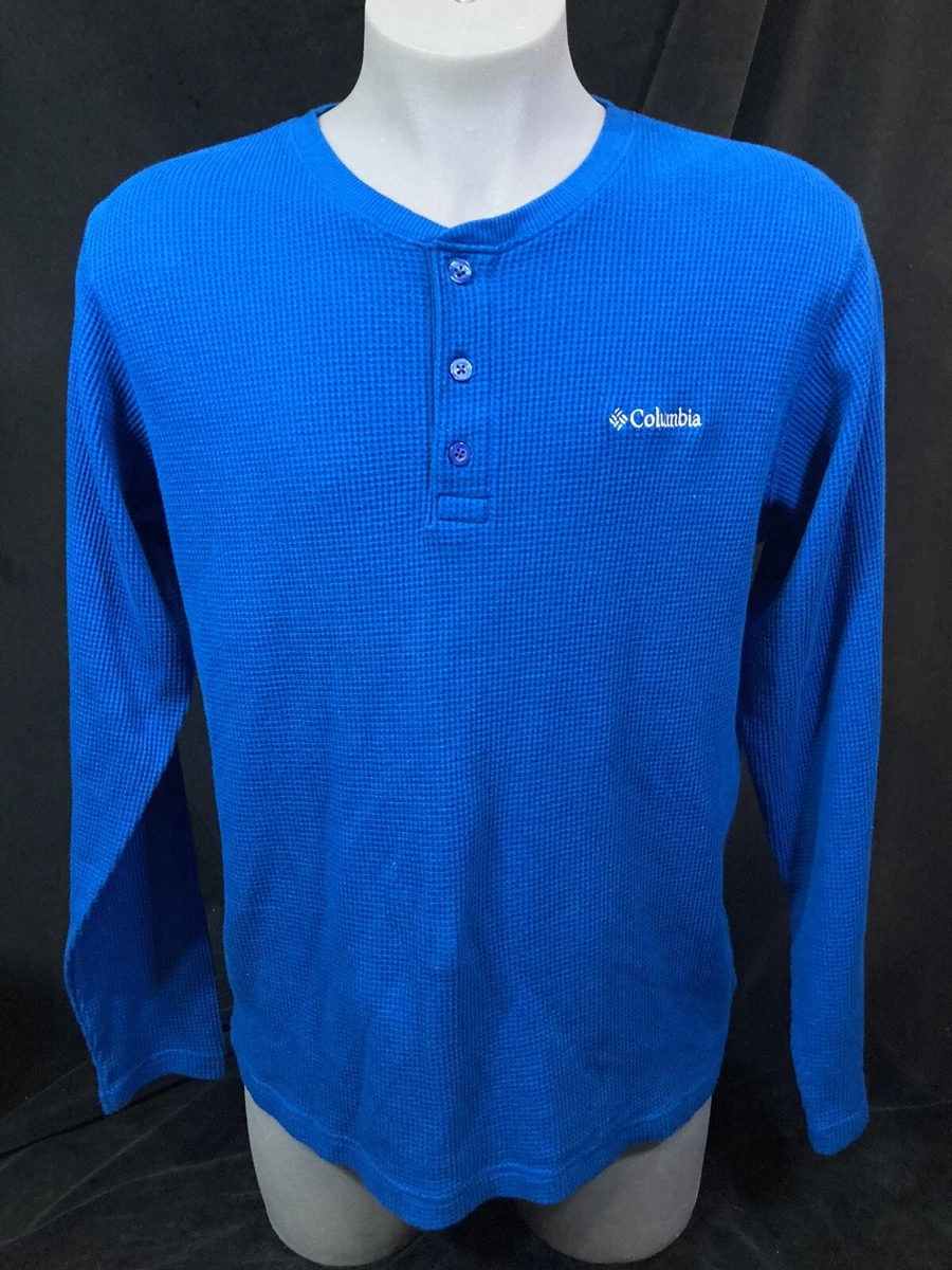 Columbia Thermal Shirt Omni Wick Long Sleeve Deep Blue Large Reg Fit