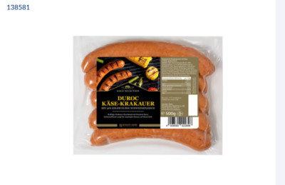 Schulte & Sohn Bratwurst Duroc Käse Krakauer - 500 g Packung