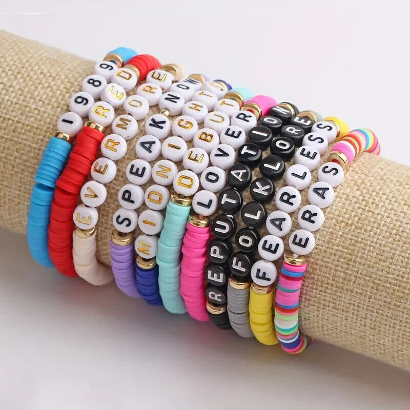 taylor swift midnights inspired beads  Clay bracelet, Friendship bracelet  patterns, Taylor swift now