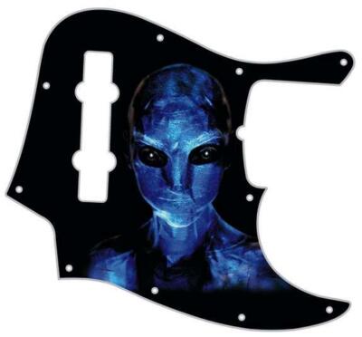 J BASS 5 STRING Graphic Pickguard to fit Fender Bass Guitar Blue Entity