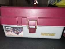 Tackle Box 2 Tray 18 Pockets 13x8x7 Storage By Tackle Logic Made In USA #3200