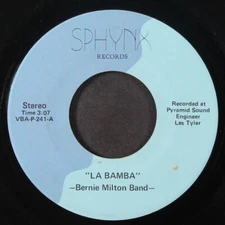 BERNIE MILTON: barefootin' / la bamba SPHYNX 7" Single 45 RPM