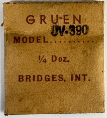 GRUEN #5 EB445 CAL UV390  1/4 DOZEN INTERMEDIATE BRIDGE FACTORY WATCH PART WP2