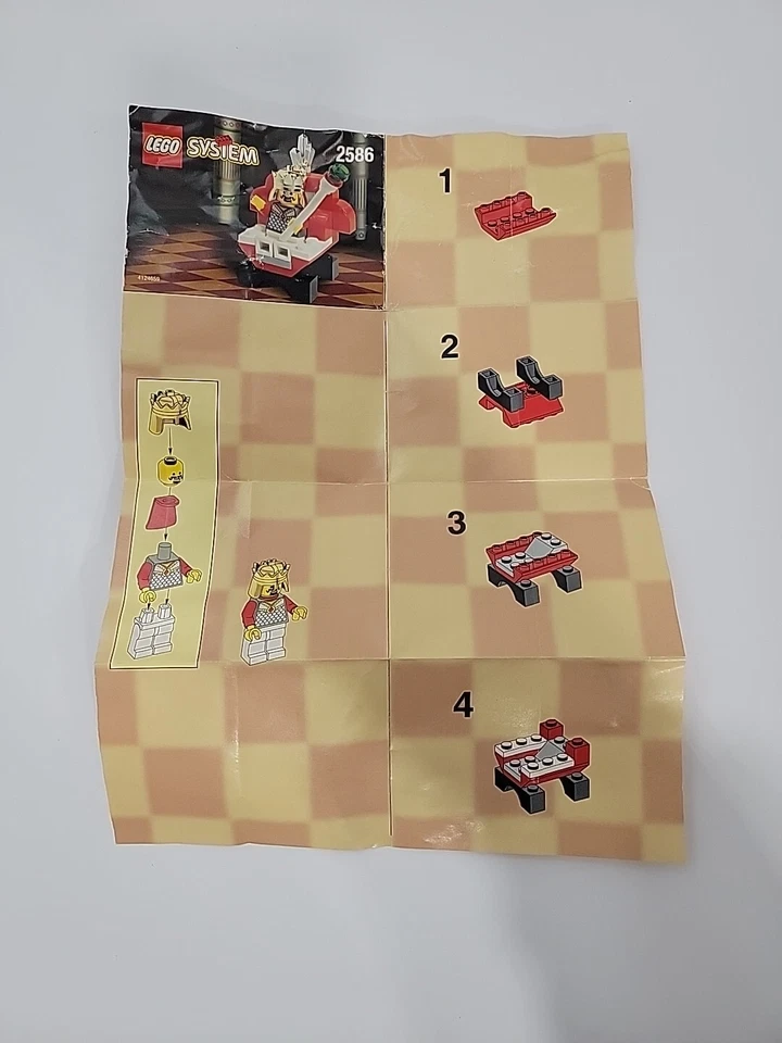 Винтажный Lego #2856 инструкция только рыцари король без кирпичей - Изображение 2 из 3