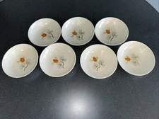 SET OF 7- Stetson Marcrest Misty Pine Berry Dessert Bowl Vintage 5.25"  MCM
