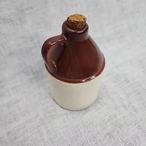 Vtg Crock Pennsylvania Dutch Country Covered Bridge Small Ceramic Jug Cork USA - Picture 5 of 17