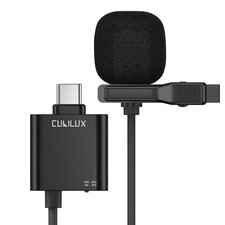 Noise-Cancelling USB C Lavalier Microphone, Type C Noise Cancellation ENC Min...