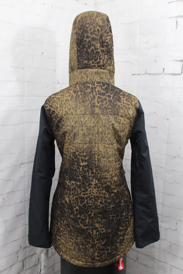 Volcom Fawn Insulated Snow Jacket, Womens' Small, Black Combo/Leopard Print New - Image 3 of 4