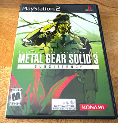 Konami Metal Gear Solid 3: Subsistence (PS2) 2 Discs w/ Case M, NTSC-U/C