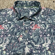 Johnnie-O Prep-Formance Polo Shirt All Over Print Floral UPF50 Mens Big XL