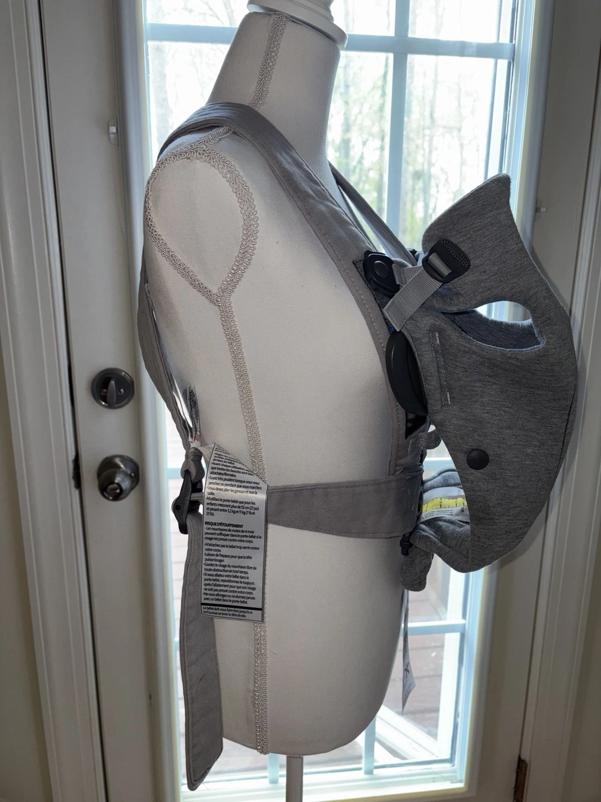 BabyBjorn Baby Carrier Mini Light Gray Soft Adjustable VGUC OEKO-TEX 7-25lbs