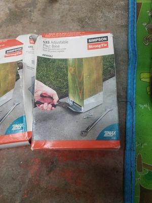 #ad Simpson Strong tie ABW66Z 6X6 Adjustable Post Base QTY2 $55.00