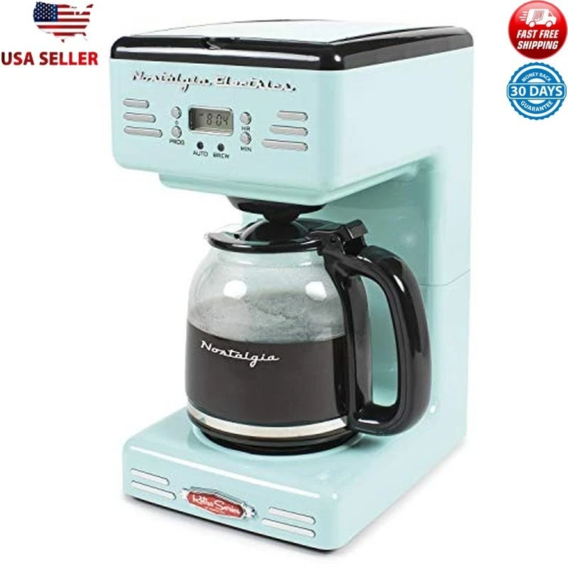 12-Cup Programmable Coffee Maker LED Display Auto Shut-Off Keep Warm Plastic New
