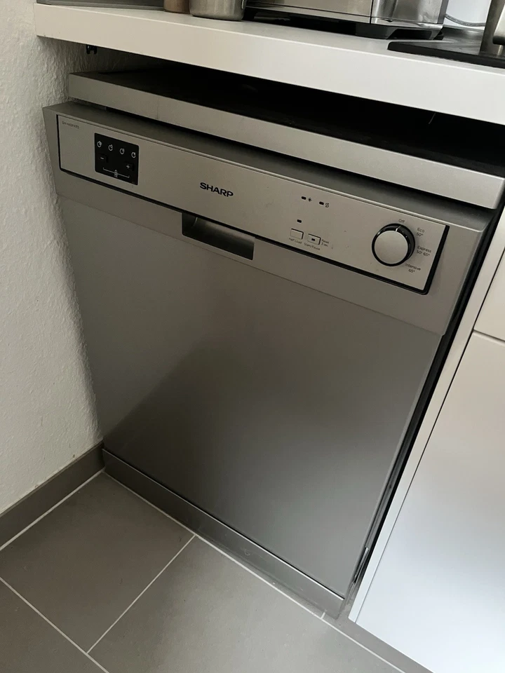 SHARP QW-HX12S47ES-DE, Spülmaschine, silber