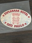 Esplanada Hotel Sao Paulo Bresil Ancien Etiquette Hotel Luggage Label — photo 2