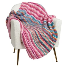 Premier® Garter Stripe Throw Crochet Kit