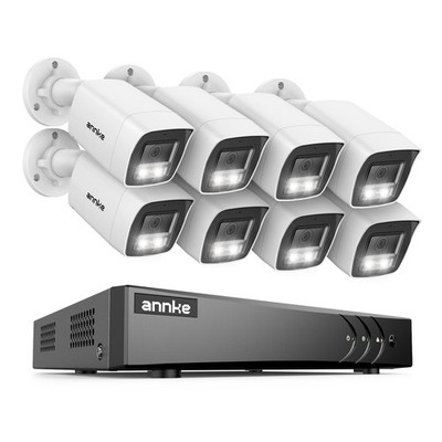 ANNKE 8CH DVR 5MP Color Night Security Camera System Two Way Audio AI Detection