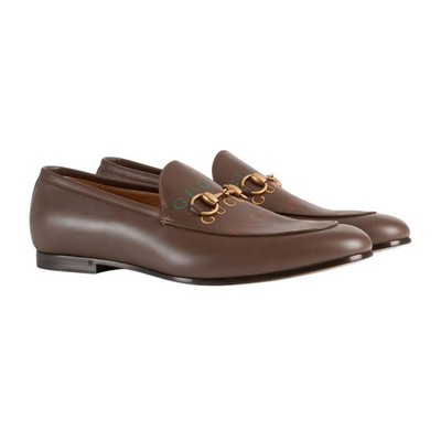 Authentic Men's Gucci Brown Jordaan 100th Anniversary Horsebit Loafers New $980
