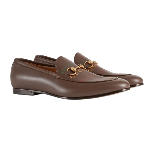 Authentic Men's Gucci Brown Jordaan 100th Anniversary Horsebit Loafers New $980