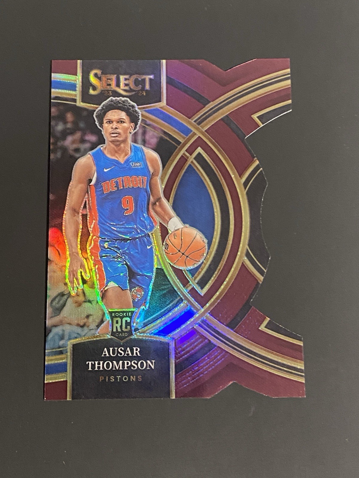 2023-24 Select - Premier Level Ausar Thompson #128 Maroon Die Cut 048/175