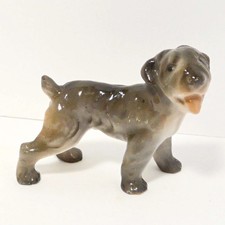 Erphila Germany Porcelain Kerry Blue Terrier Puppy Figurine Vintage
