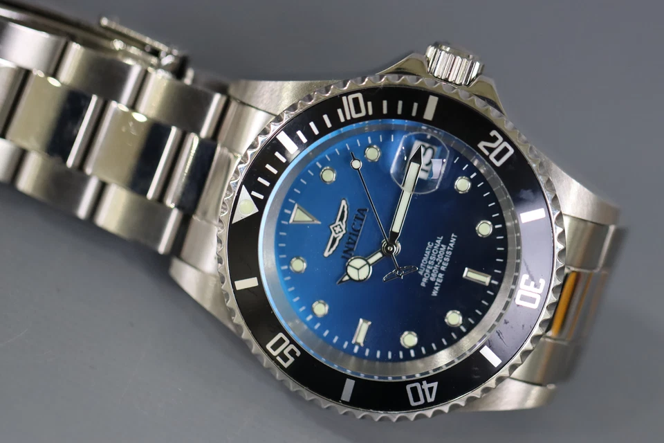 INVICTA 35844, 20 мм, мужские, для профессиональных дайверов, автоматические, 3 стрелки, синий темно-синий циферблат - Изображение 2 из 4