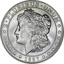 1887-CC Morgan Pattern Overstruck on USA $ 1878-1921 Dan Carr Token