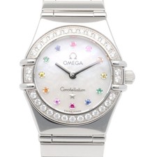 OMEGA Constellation Iris Watches Stainless Steel Bezel Diamond used
