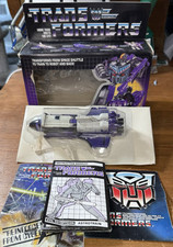VTG 1985 Transformers G1 Decepticon ASTROTRAIN Figure W Box Insert Manual