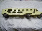 Vintage 1960's ? Tonka Car Carrier Yellow Truck Pressed Steel Motor Transport